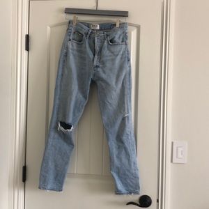 AGolde distressed straight leg jeans size 25